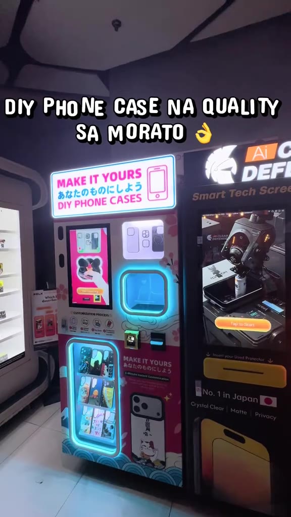 Phone case vending machine video by @dannah_bee